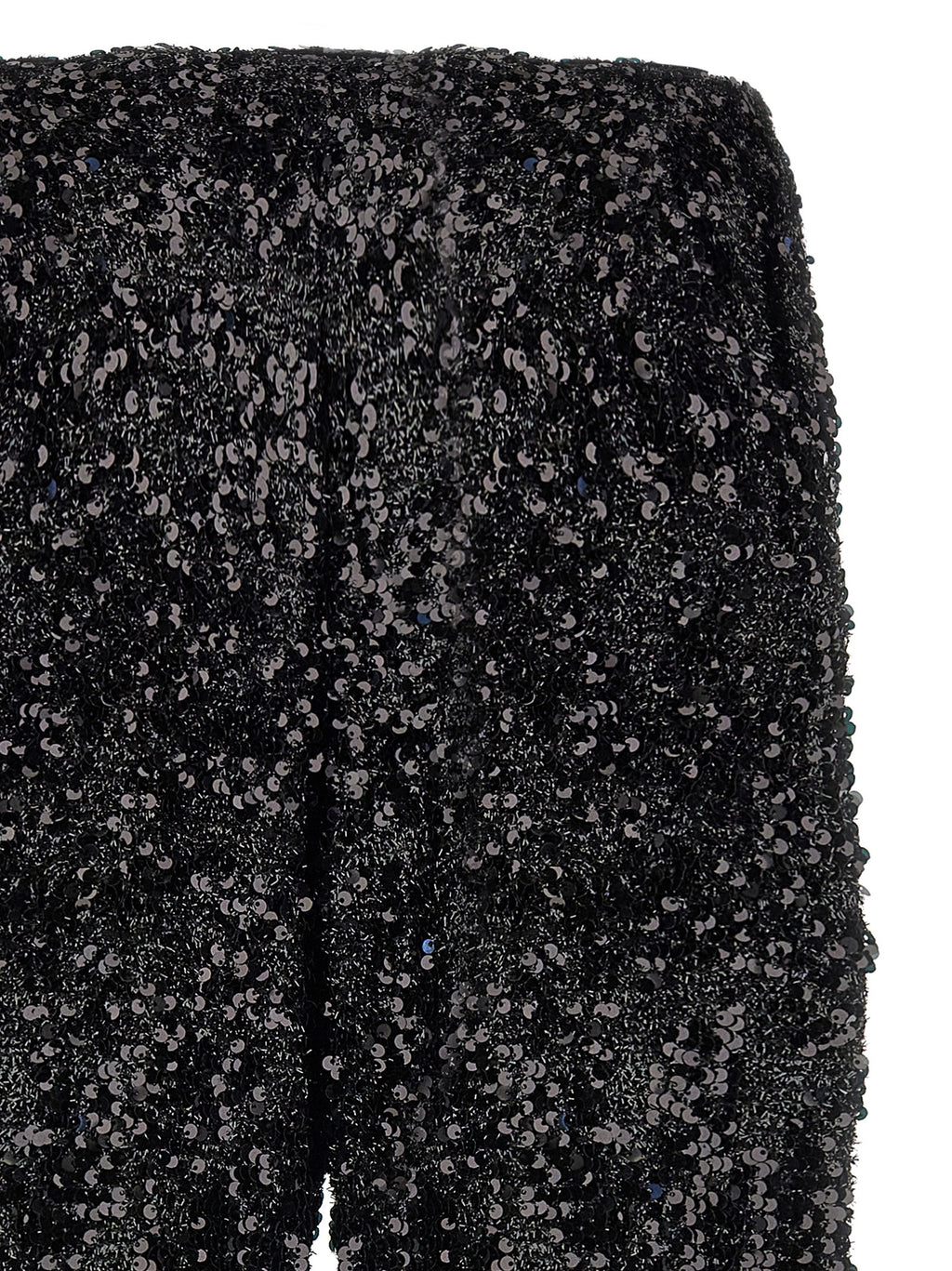 LE TWINS Black Polyester Flared Pants