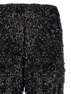 LE TWINS Black Polyester Flared Pants