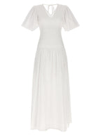 LE TWINS White Cotton Long Dress