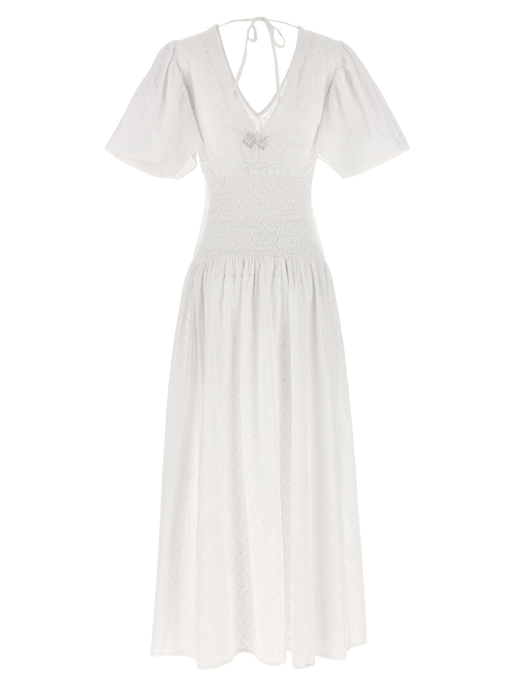 LE TWINS White Cotton Long Dress