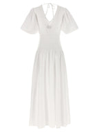 LE TWINS White Cotton Long Dress