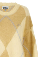 Ganni Bicolor Wool Cardigan
