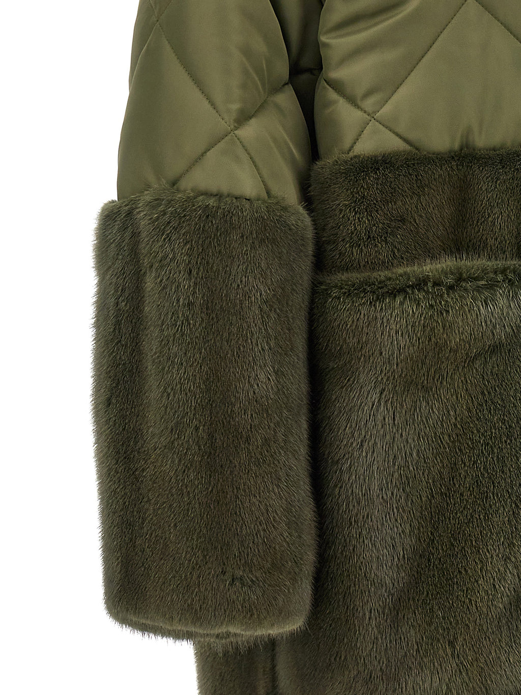 BLANCHA Bicolor Polyester Coat