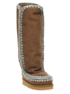 Mou Brown Lamb Leather Over The Knee