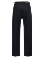 Alexander McQueen Blue Cotton Casual Pants