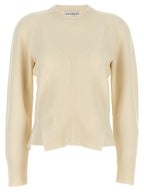 Alexander McQueen White Wool Cardigan