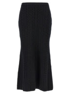 Alessandra Rich Black Wool Mini Skirt