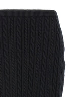 Alessandra Rich Black Wool Mini Skirt