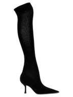 RENE CAOVILLA Black Leather Over The Knee
