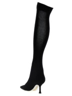 RENE CAOVILLA Black Leather Over The Knee