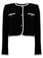 Moschino Bicolor Viscose Full-Length Jacket