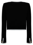 Moschino Bicolor Viscose Full-Length Jacket