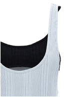 The Attico Blue Cotton Tank Tops