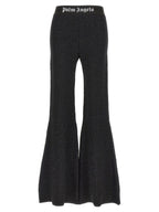 Palm Angels Black Viscose Flared Pants