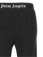 Palm Angels Black Viscose Flared Pants
