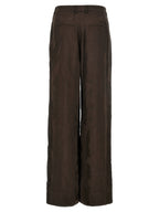 F.R.S. - FOR RESTLESS SLEEPERS Brown Viscose Casual Pants