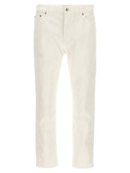 Department 5 White Cotton Straight-Leg Jeans