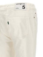 Department 5 White Cotton Straight-Leg Jeans