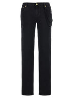Darkpark Black Cotton Straight-Leg Jeans