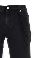 Darkpark Black Cotton Straight-Leg Jeans