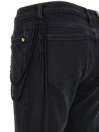 Darkpark Black Cotton Straight-Leg Jeans