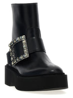 Roger Vivier Black Calfskin Ankle Boots