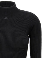 Courrèges Black Cotton Short Dress
