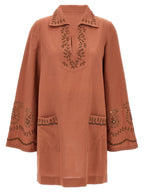 Fortela Bordeaux Cotton Short Dress