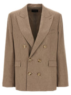 The Andamane Beige Viscose Blazer