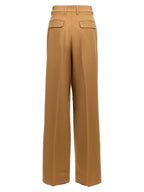THELATEST Brown Polyester Pants