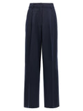 THELATEST Blue Polyester Casual Pants