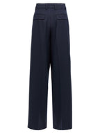THELATEST Blue Polyester Casual Pants