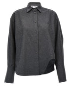 The Attico Gray Wool Blouse