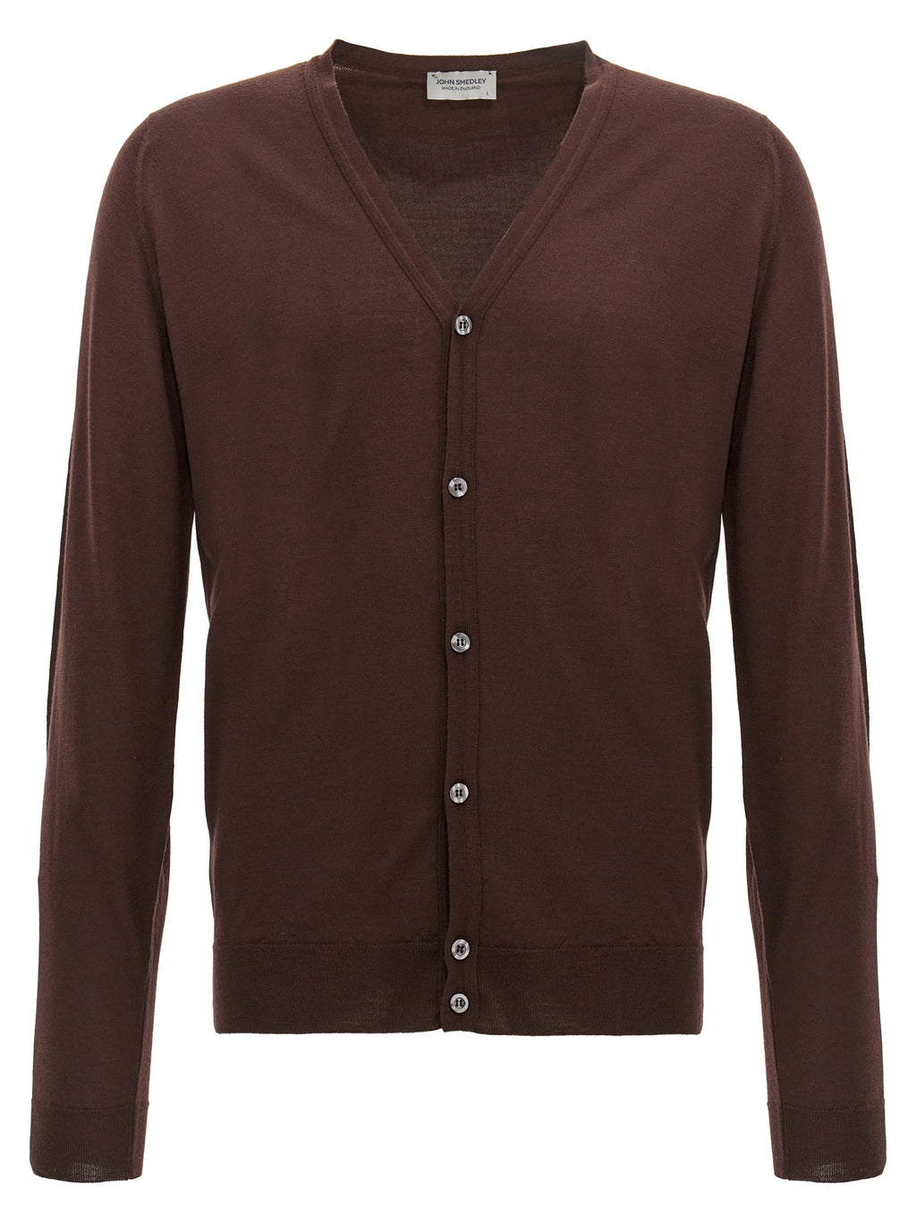 JOHN SMEDLEY Brown Wool Cardigan