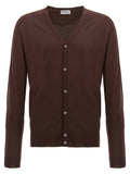 JOHN SMEDLEY Brown Wool Cardigan