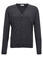 JOHN SMEDLEY Gray Wool Cardigan
