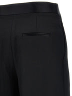 Khaite Black Viscose Casual Pants