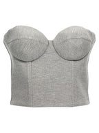 Giuseppe Di Morabito Gray Viscose Sleeveles T-Shirt