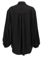 Khaite Black Cupro Blouse