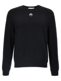 Marine Serre Black Viscose Cardigan
