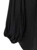 Khaite Black Cupro Blouse