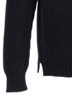 MA'RY'YA Black Wool Cardigan