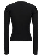 Nensi Dojaka Black Viscose Tank Tops