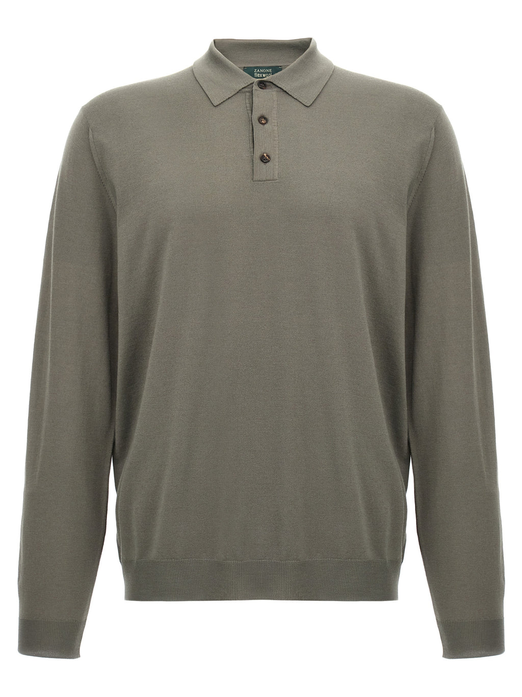 ZANONE Gray Virgin Wool Polo Shirt