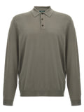ZANONE Gray Virgin Wool Polo Shirt