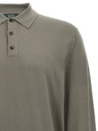 ZANONE Gray Virgin Wool Polo Shirt