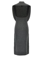 Courrèges Gray Wool Midi Dress