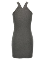 Courrèges Gray Cotton Short Dress