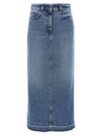 Fortela Blue Cotton Mini Skirt