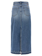 Fortela Blue Cotton Mini Skirt